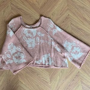 Free People Rose Pattern Sweater
